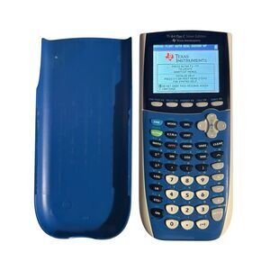 Texas Instruments TI-84 Plus C Silver Edition Graphing Calculator Blue W/Cover